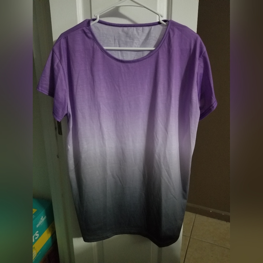 Purple to gray shirt